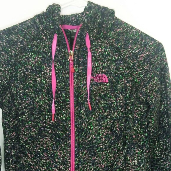 The North Face Womens XS Multicolor Pink Trim Zip-Up Hooded Light Jacket - Picture 3 of 5